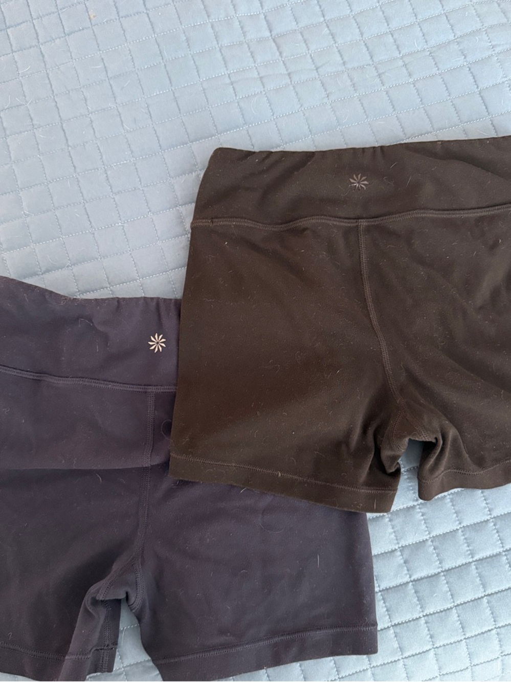 Athleta Black and Navy Girls' Bike Shorts Duo